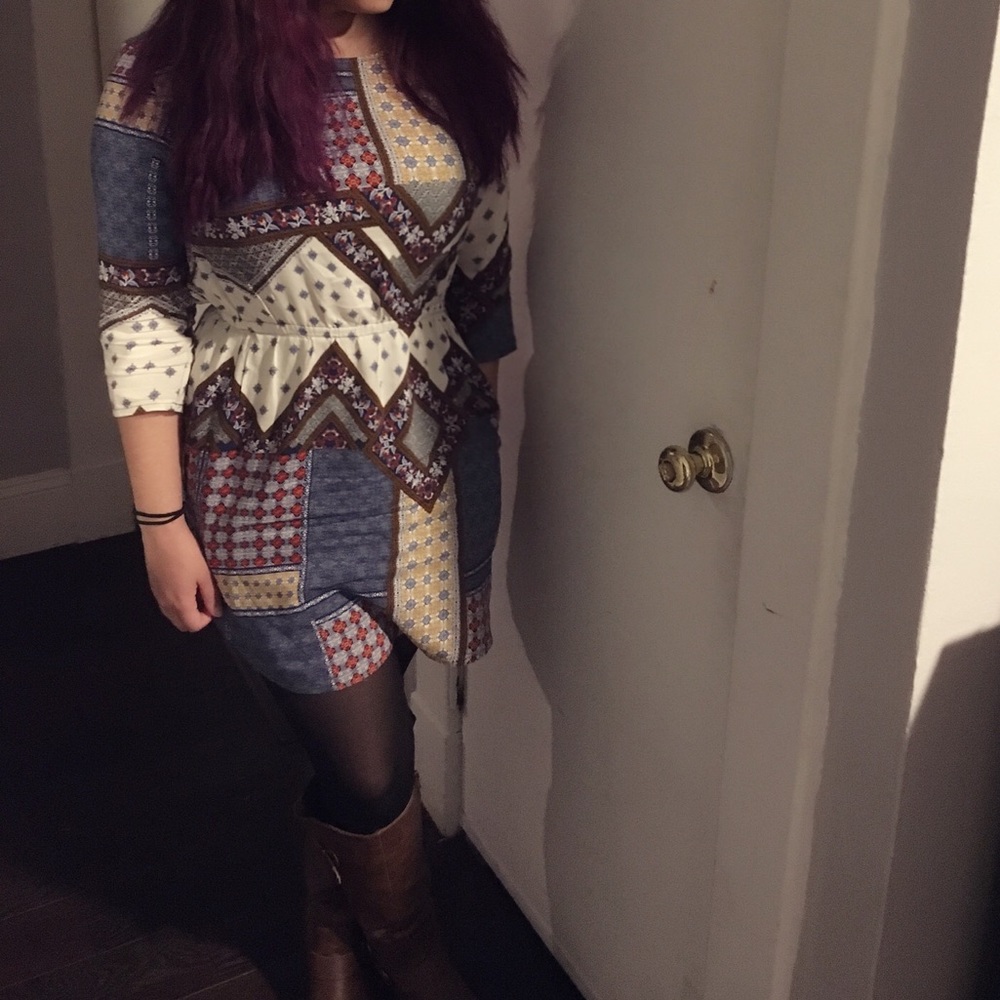 Print quarter sleeve dress 👗 - Picture 2 of 3